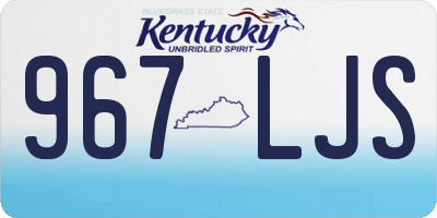 KY license plate 967LJS