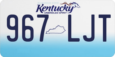 KY license plate 967LJT