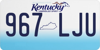 KY license plate 967LJU