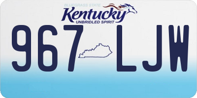 KY license plate 967LJW