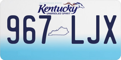 KY license plate 967LJX