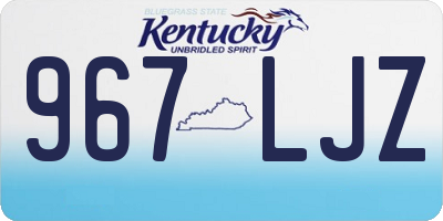 KY license plate 967LJZ
