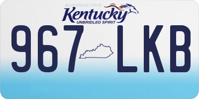 KY license plate 967LKB