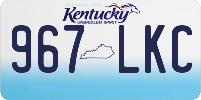 KY license plate 967LKC
