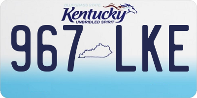 KY license plate 967LKE