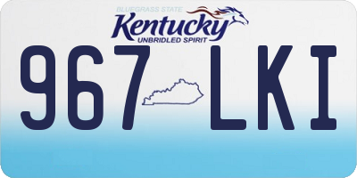 KY license plate 967LKI