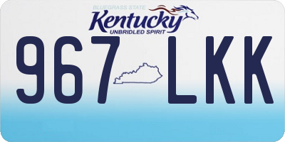 KY license plate 967LKK