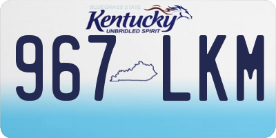 KY license plate 967LKM