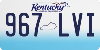 KY license plate 967LVI