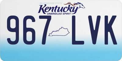 KY license plate 967LVK
