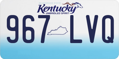 KY license plate 967LVQ