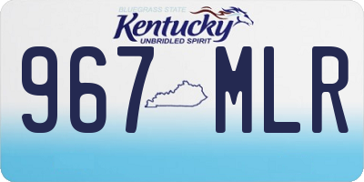 KY license plate 967MLR