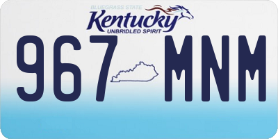 KY license plate 967MNM