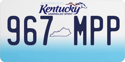 KY license plate 967MPP