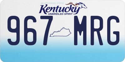 KY license plate 967MRG