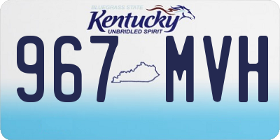 KY license plate 967MVH