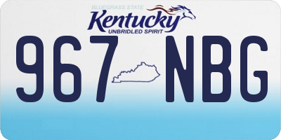 KY license plate 967NBG