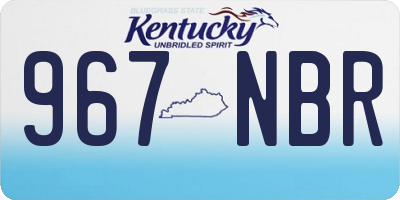 KY license plate 967NBR