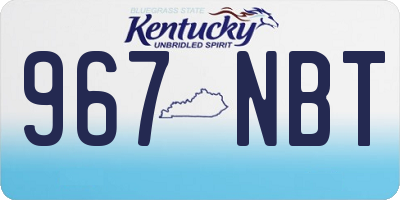 KY license plate 967NBT