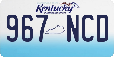 KY license plate 967NCD