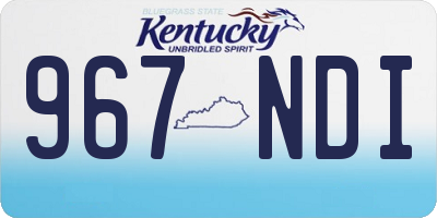 KY license plate 967NDI