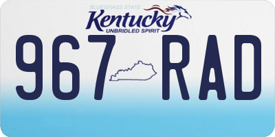 KY license plate 967RAD