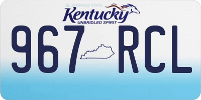 KY license plate 967RCL