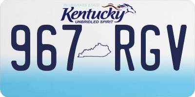 KY license plate 967RGV