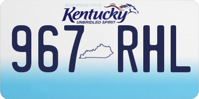 KY license plate 967RHL