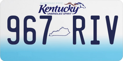 KY license plate 967RIV