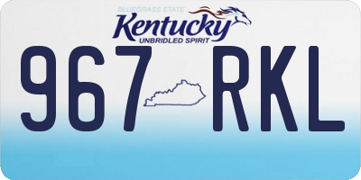 KY license plate 967RKL