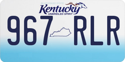 KY license plate 967RLR