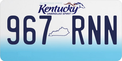 KY license plate 967RNN