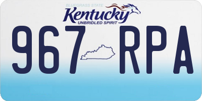 KY license plate 967RPA