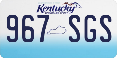 KY license plate 967SGS