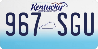 KY license plate 967SGU