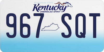 KY license plate 967SQT