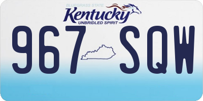 KY license plate 967SQW