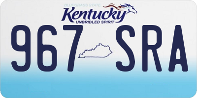 KY license plate 967SRA
