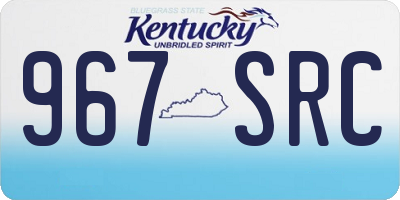KY license plate 967SRC