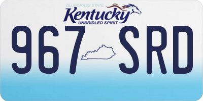 KY license plate 967SRD