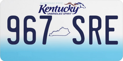 KY license plate 967SRE