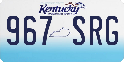 KY license plate 967SRG
