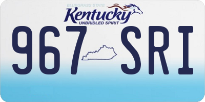 KY license plate 967SRI