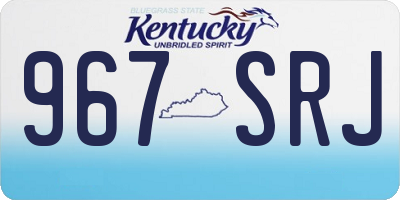 KY license plate 967SRJ