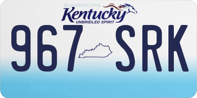 KY license plate 967SRK