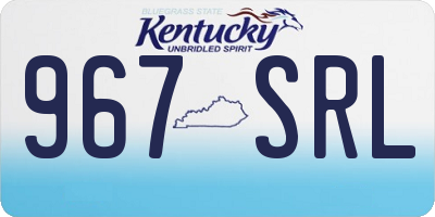 KY license plate 967SRL