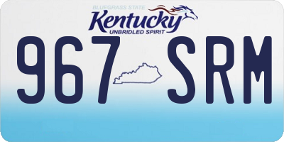 KY license plate 967SRM