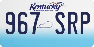 KY license plate 967SRP