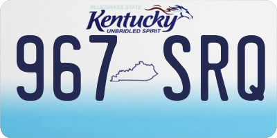 KY license plate 967SRQ